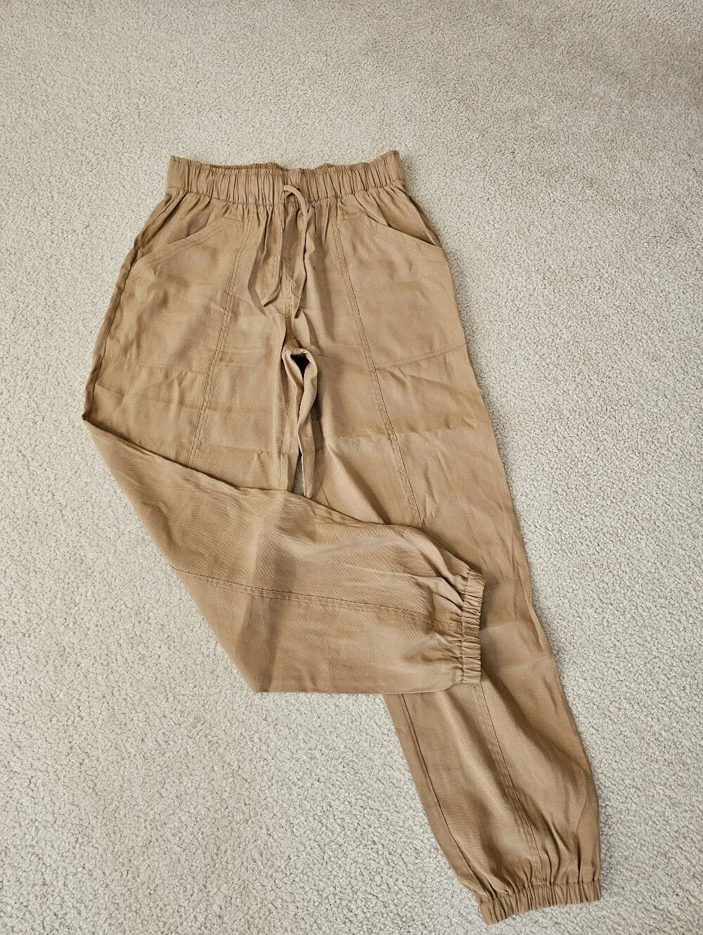 Abercrombie & Fitch Tan Elastic Waist Joggers - Picture 4 of 9